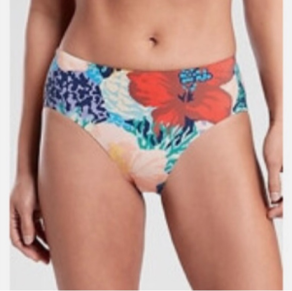 Athleta NEW Floral Swim Bottoms NWT XL